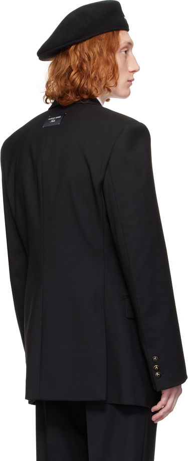 Baretka Marine Serre Marine Serre Virgin Wool Twill Fitted Blazer Čierna | MJA074A RWOV0001, 2