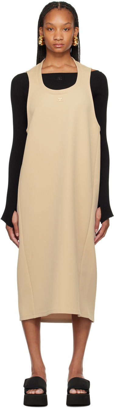 Šaty Courrèges Courrèges Holistic Midi Dress Béžová | 124CRO367PL0007, 0