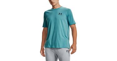 Tričko Under Armour Sportstyle Left Chest Tee Tyrkysová | 1326799-476, 1