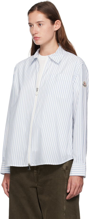 Košeľa Moncler Moncler Striped Zip Shirt Biela | K20932F00016598S1, 3