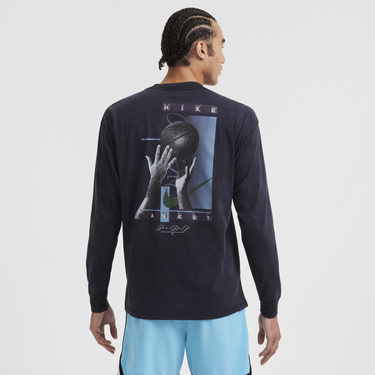 Tričko Nike Max90 Long Sleeve T-Shirt With Print Čierna | HF6195-010, 3