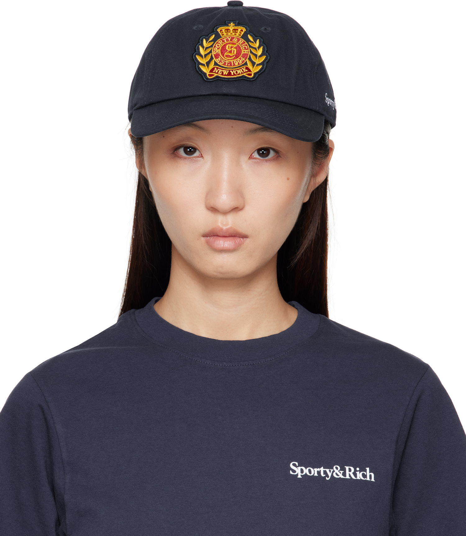 Šiltovka Sporty & Rich Sporty & Rich 'NY' Crest Cap Navy | AC040602234BL106, 0