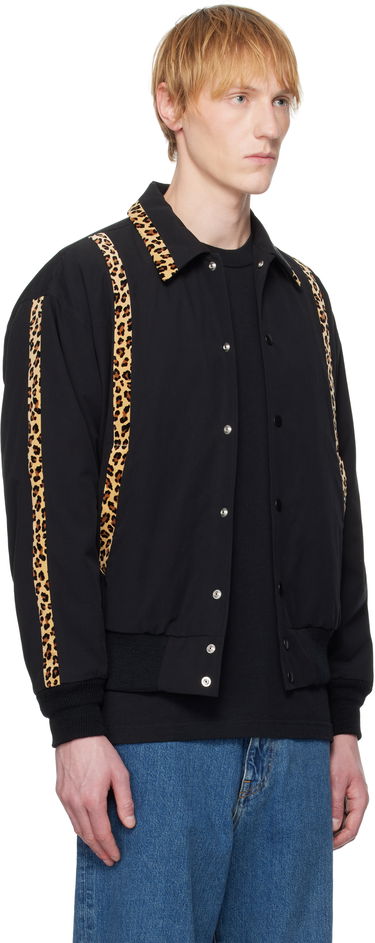 Bomber bunda WACKO MARIA WACKO MARIA 50's Leopard Trim Jacket Čierna | 25SS-WMO-BL14, 1