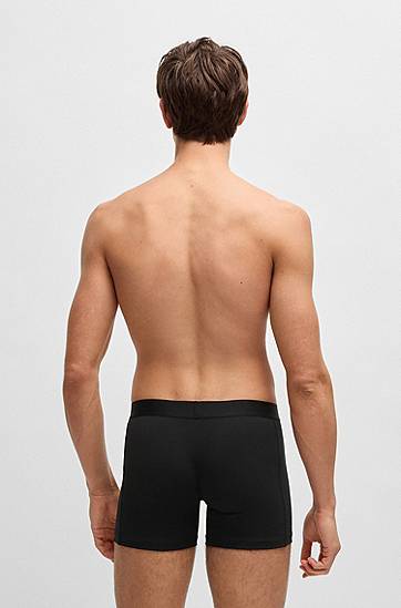 Boxerky BOSS BOSS Stretch Cotton Boxer Briefs, 3-Pack Čierna | 50544272, 1