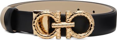 Opasok FERRAGAMO Salvatore Ferragamo Gancini Reversible Belt Čierna | 780425, 0