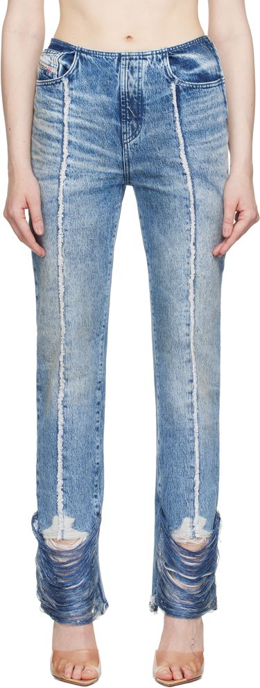 Džínsy Diesel Diesel D-Ginna-FSG Straight Leg Jeans Modrá | A17934 0CMBM, 0