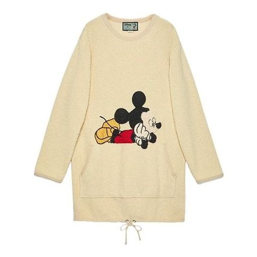 Mikina Gucci Cotton Crew Neck Dress with Mickey Mouse Béžová | 606143-XKA5G-9200, 0