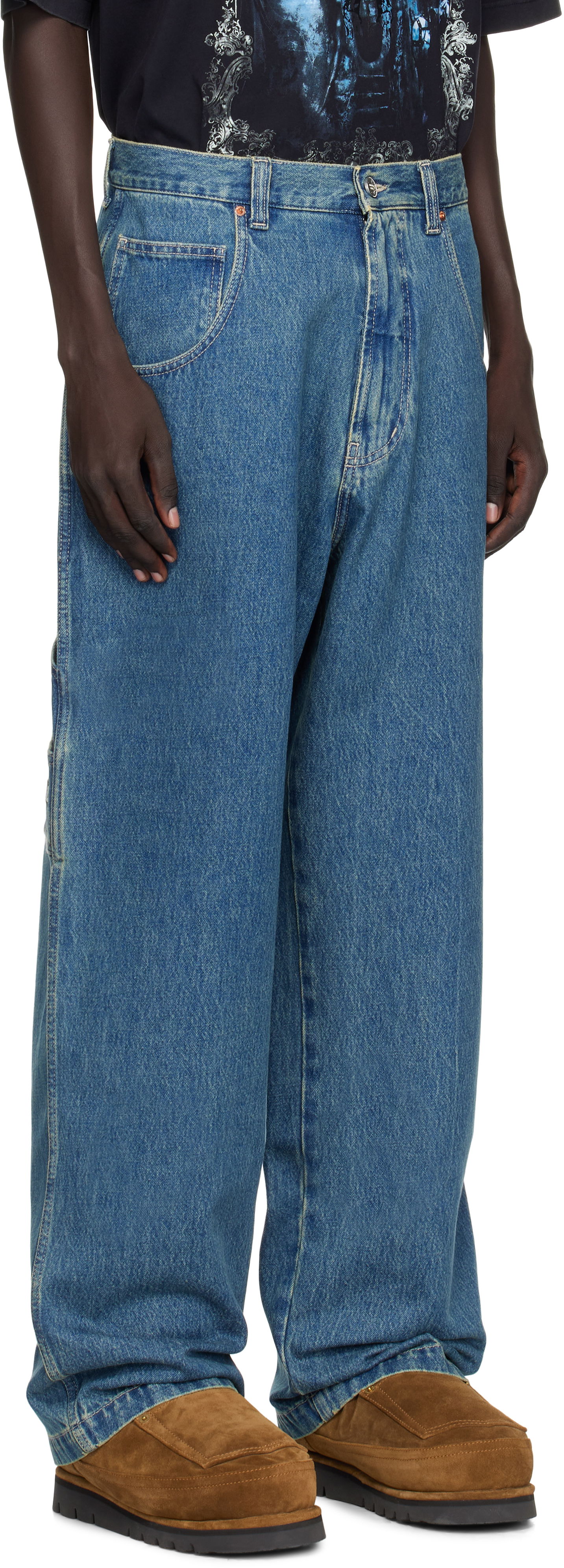 Džínsy VETEMENTS Vetements Hip-Hop Jeans Modrá | UH76DP250VB, 1