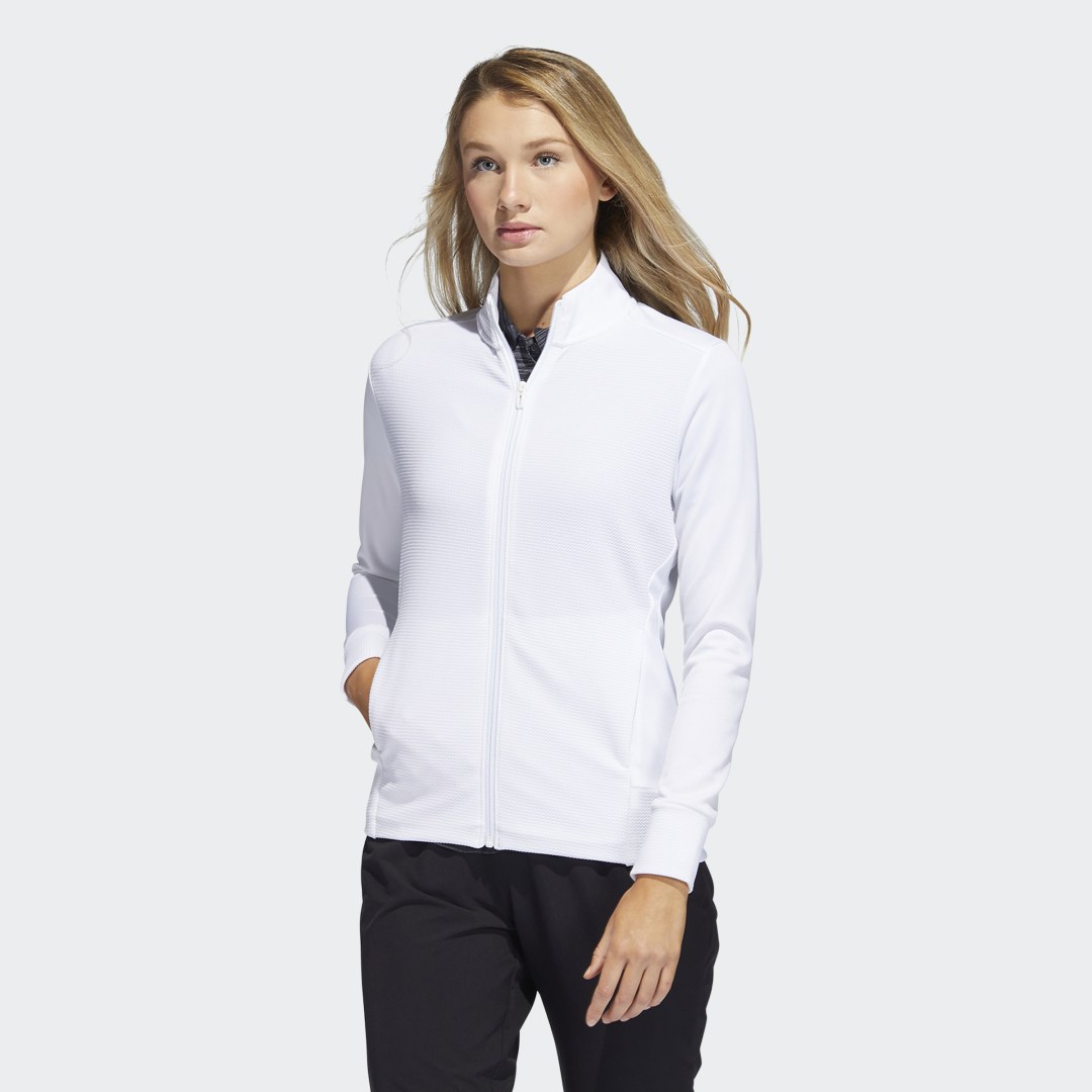 Bunda adidas Originals Textured Full-Zip Jacket Biela | HA3400, 0