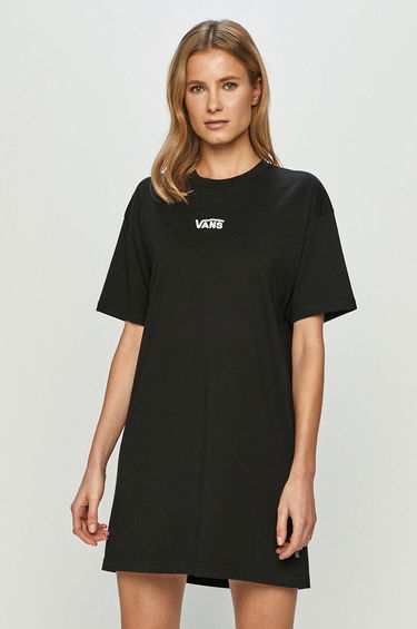 Šaty Vans Center Vee Tee Dress Čierna | VN0A4RU2BLK1, 0