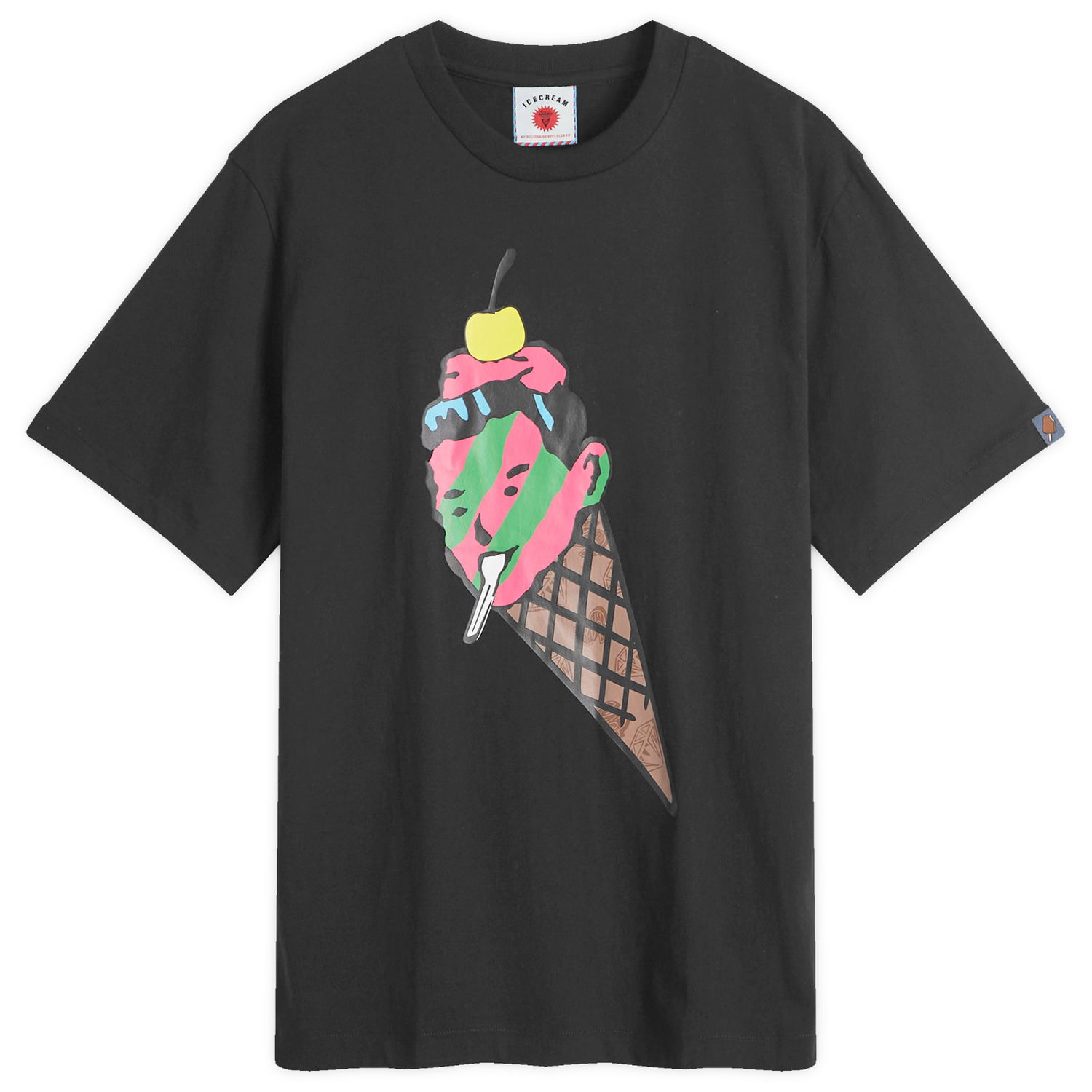 Tričko BBC IceCream ICECREAM Cone Man T-Shirt, Size Large Čierna | IC24483-BLK, 1