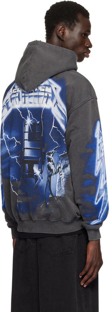 Mikina Represent Clo Represent 'Metallica Ride The Lightning' Hoodie Šedá | MLM4372, 2