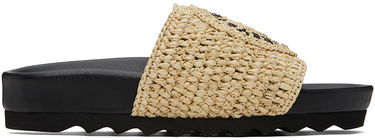 Tenisky a topánky Stella McCartney Elyse Raffia Logo Slides Čierna | 810387AFACL0, 0