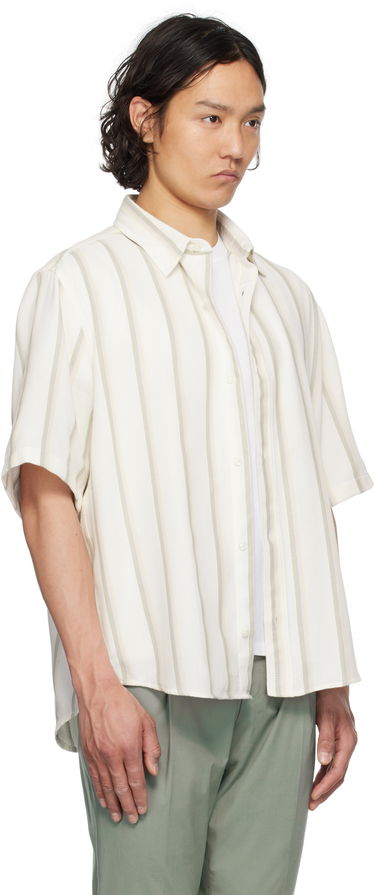 Košeľa BOSS Hugo Loose-Fit Striped Open-Weave Shirt Béžová | 50539341, 1