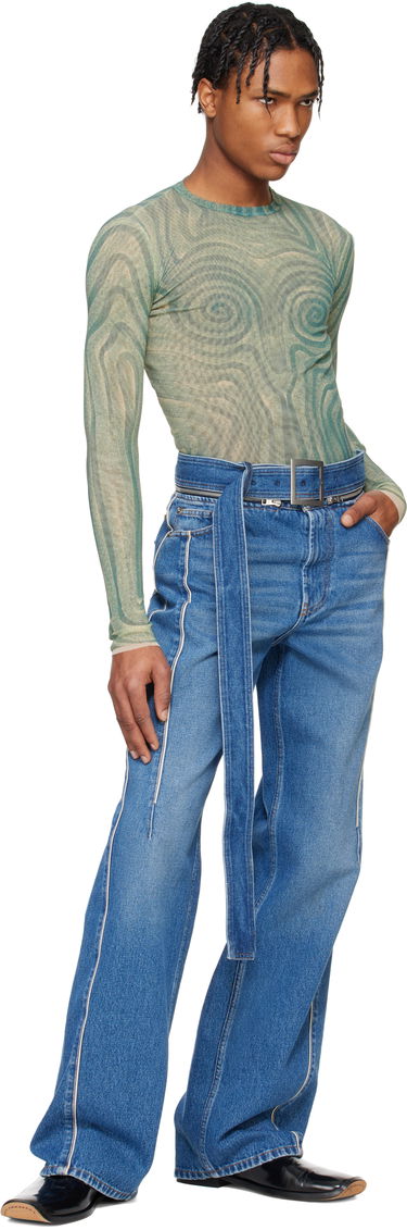 Tričko Jean Paul Gaultier Jean Paul Gaultier Spirale Print T-Shirt Zelené | 25/34-F-TO270-T587-0351, 4