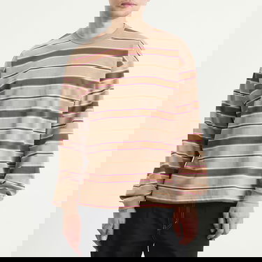 Tričko BEAMS BEAMS Loose Long Sleeve Stripe T-Shirt Hnedá | 1114-0491-803-24, 2