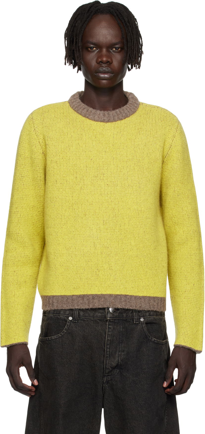 Sveter Eckhaus Latta Eckhaus Latta Yak Crewneck Sweater Žltá | 8258-EL-PF25-F