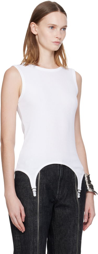 Tielko Jean Paul Gaultier 'The Garter' Tank Top Biela | 25/04-W-TO387-J014-01, 1