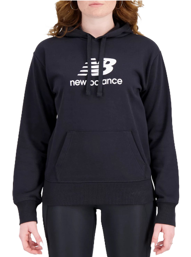 Mikina New Balance Essentials Stacked Logo Hoodie Čierna | wt31533-bk