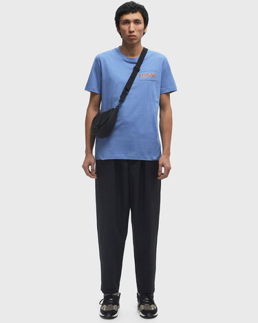 Tričko Marni Blue Short Sleeve T-Shirt With Logo Patch Modrá | HUMU0198X0-00B26, 1