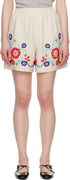 Bode Beaded Garden Party Shorts