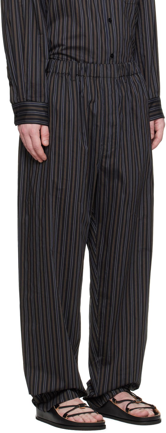 Nohavice LEMAIRE Relaxed Striped Trousers Čierna | PA1047 LF1247, 1