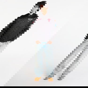 Bomber bunda Mitchell & Ness Blackout Heavyweight Satin Jacket Chicago Bulls NBA Čierna | JK15027-CBUBLCK, 5