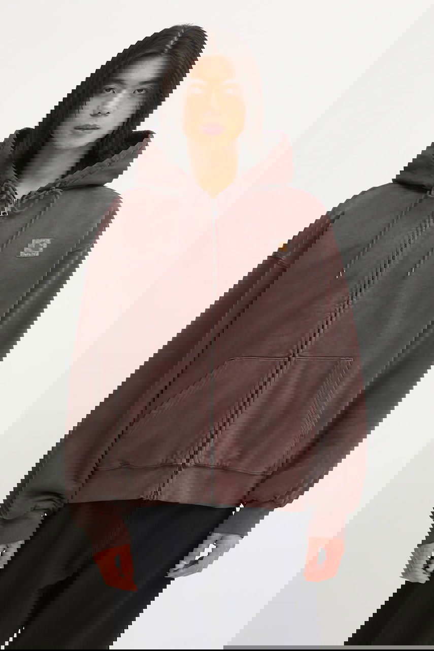 Mikina Carhartt WIP Full-Zip Hooded Vista Jacket Hnedá | I029524.33HGD, 0