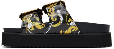 Tenisky a topánky Versace Versace Jeans Couture Outline Barocco Arizona Sandals Čierna | E78VA3SM1_EZS366, 2
