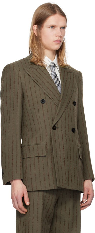 Súprava Burberry Burberry Tailored Double-Breasted Blazer Zelené | 8103522, 1
