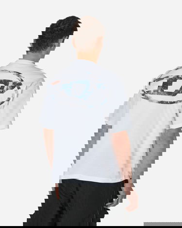 Tričko Diesel Planet Logo Print T-Shirt Biela | A110790CATM 100, 4