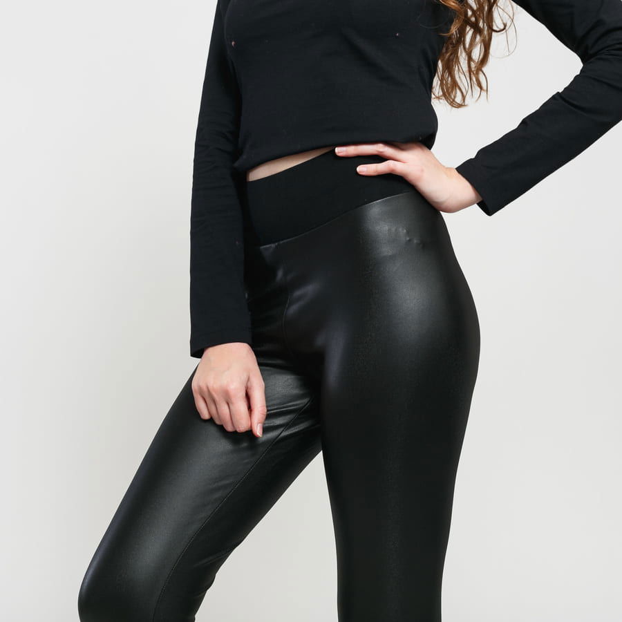 Ladies Faux Leather High Waist Leggings