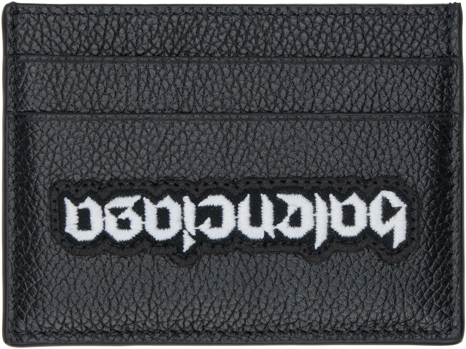 Peňaženka Balenciaga Gothic Logo Leather Card Holder Čierna | 5943092AA931000, 0