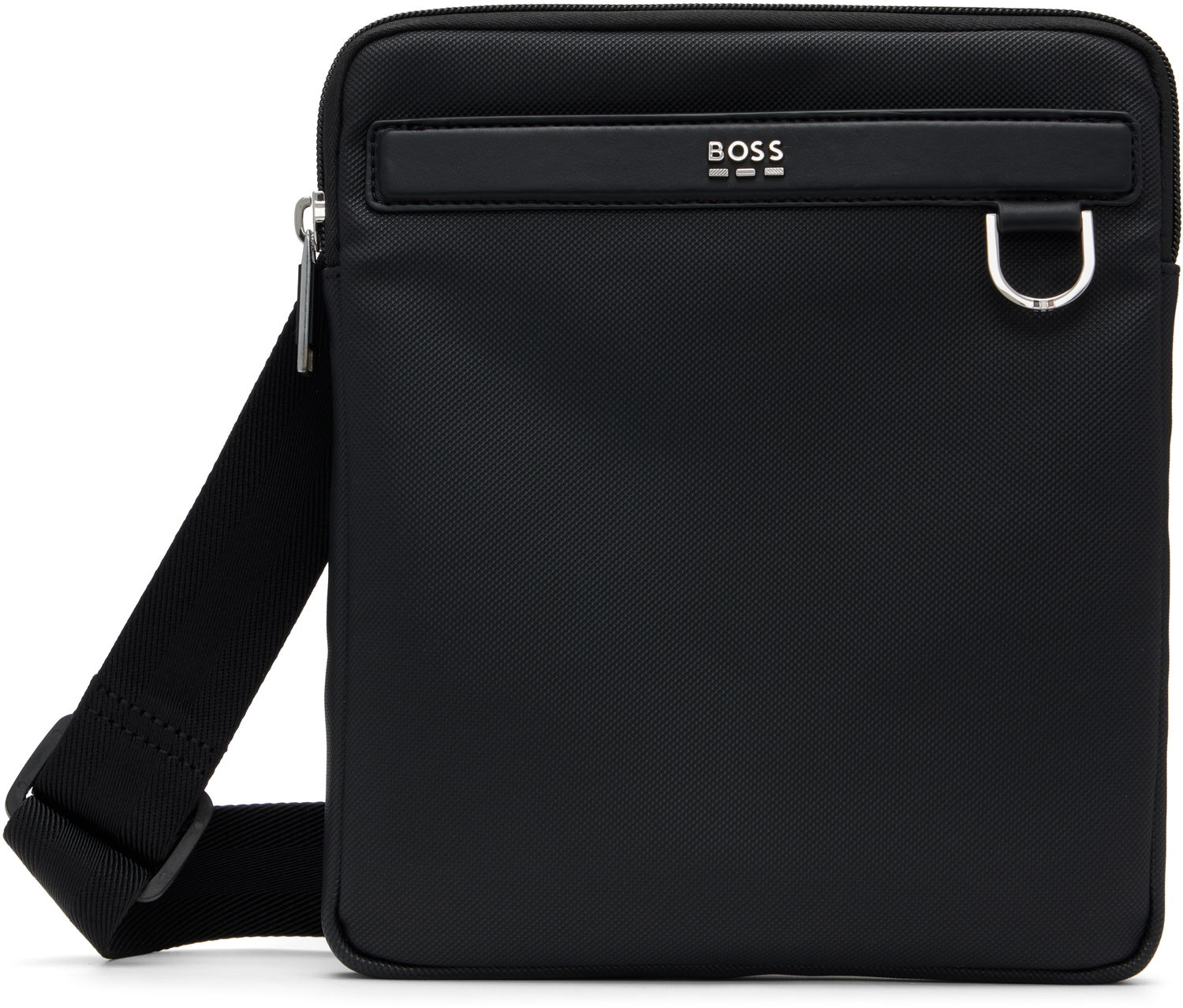 Taška cez rameno BOSS Smooth & Structured Reporter Bag Čierna | 50548791, 0