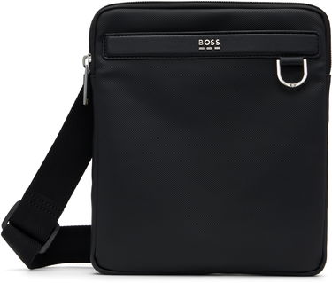 Taška cez rameno BOSS Smooth & Structured Reporter Bag Čierna | 50548791, 0