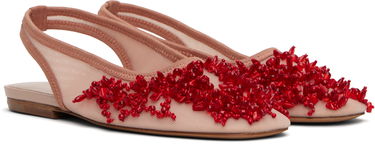 Doplnky Dries Van Noten Dries Van Noten Slingback Embellished Mesh Flats Ružová | WS251-1617-803, 3
