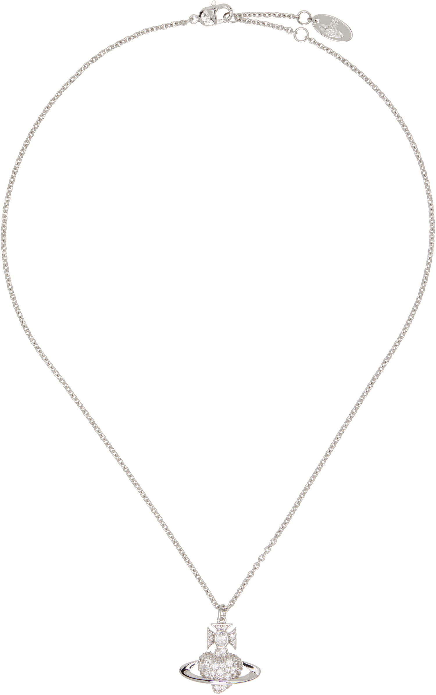 Náhrdelník Vivienne Westwood Agnatha Bas Relief Crystal-Embellished Pendant Necklace Metalická | 630203G0-02P102-, 0