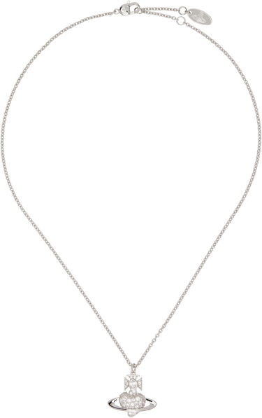 Náhrdelník Vivienne Westwood Agnatha Bas Relief Crystal-Embellished Pendant Necklace Metalická | 630203G0-02P102-, 0