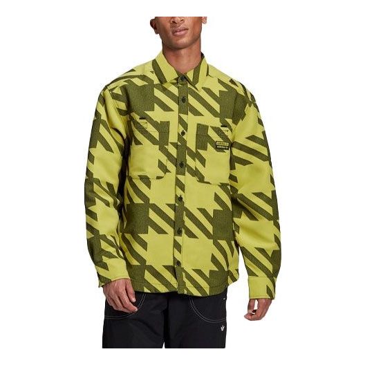 Košeľa adidas Originals Long Sleeve Geometric Print Shirt Zelené | GD9343