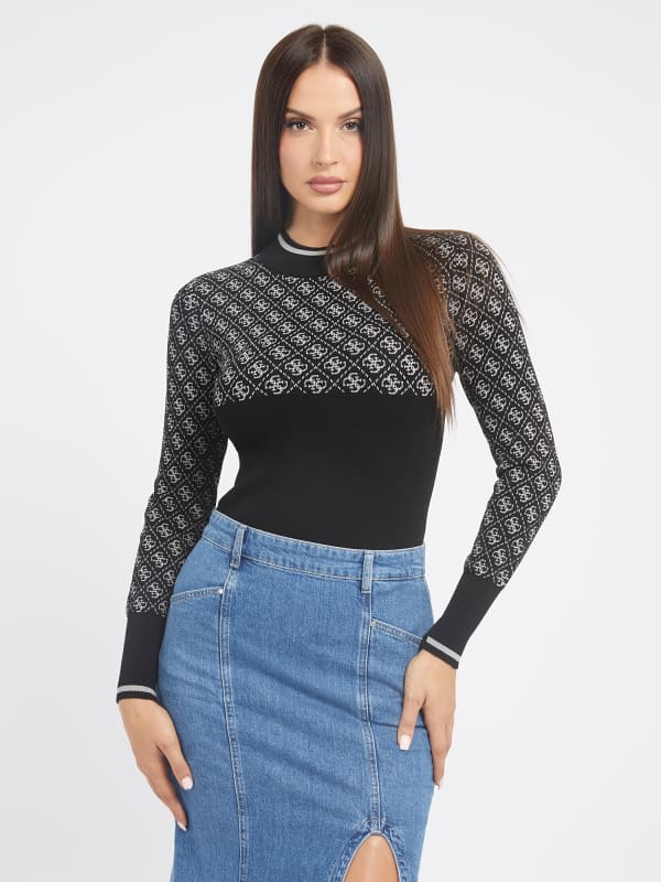 Sveter GUESS 4G Logo Čierna | W3BR81Z37K0, 0