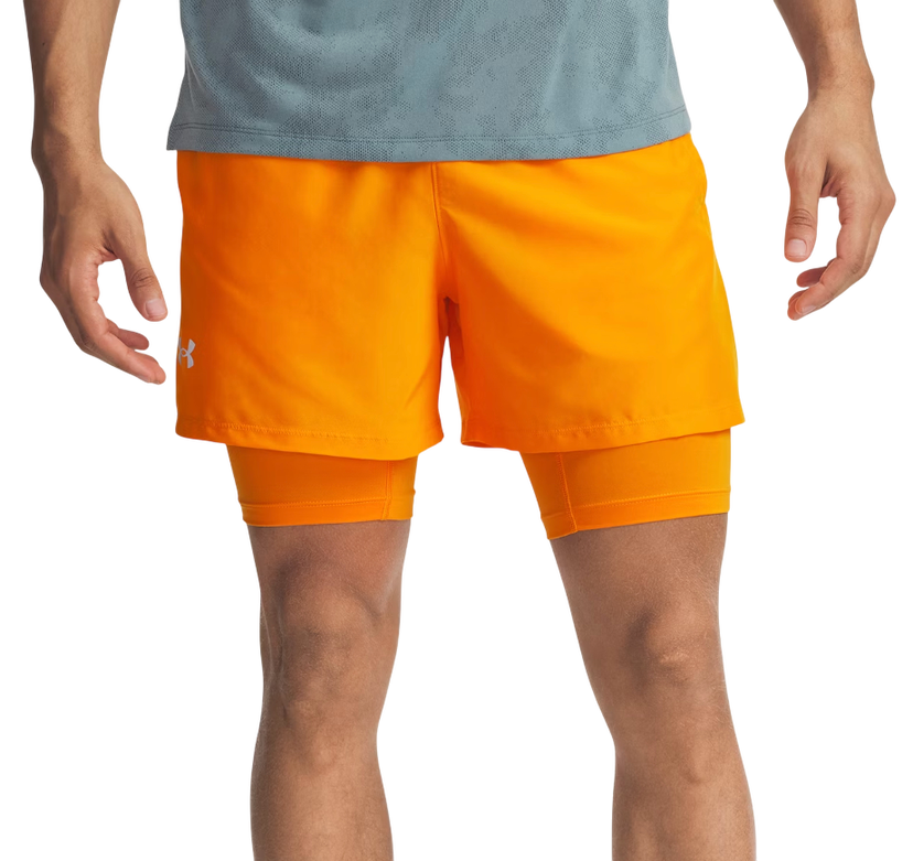 Šortky Under Armour LAUNCH 5'' 2-IN-1 SHORTS Oranžová | 1382640-793
