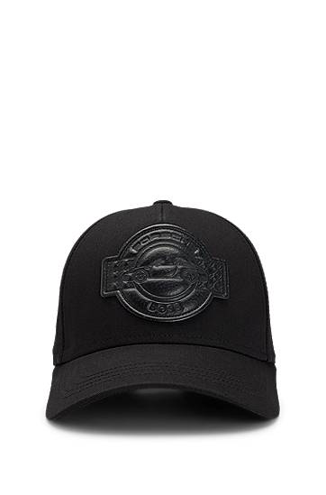 Šiltovka BOSS Porsche x BOSS Cotton Baseball Cap with Co-Branded Patch Čierna | 50547041