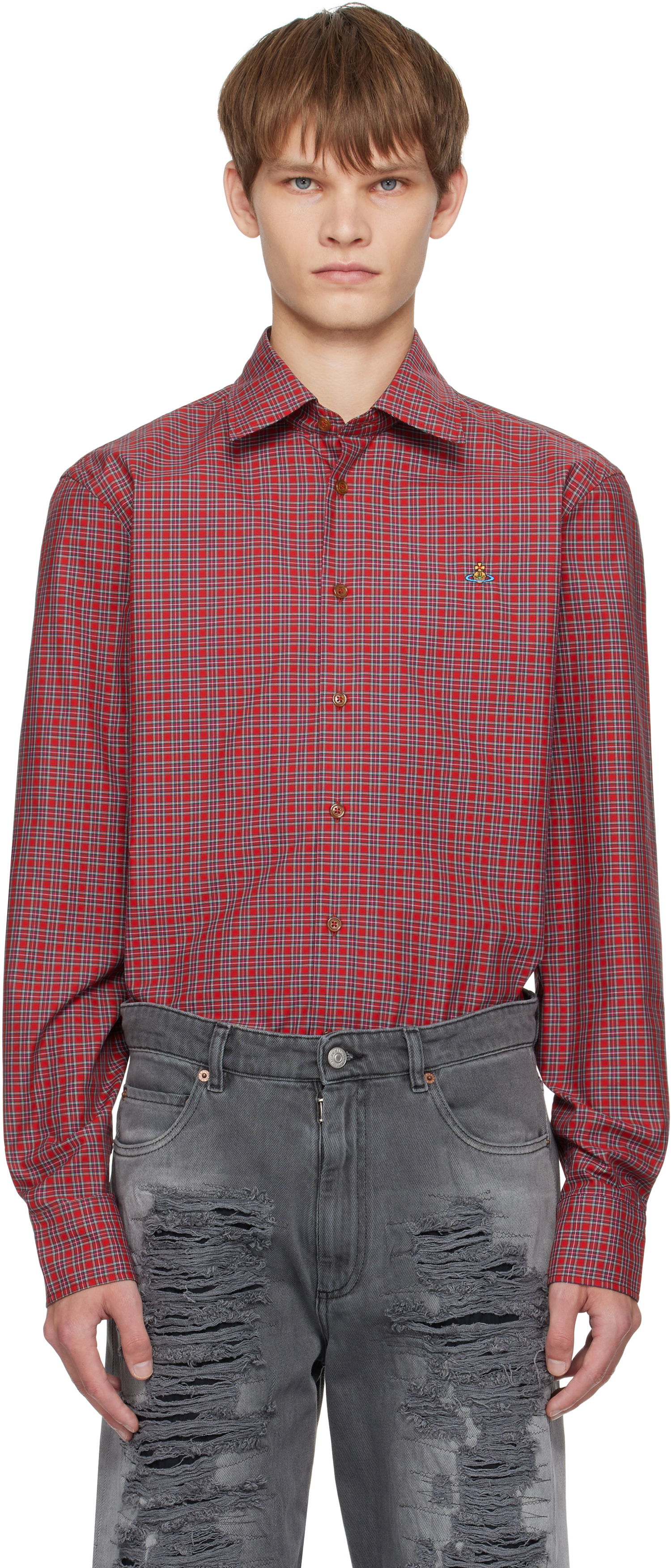 Košeľa Vivienne Westwood Vivienne Westwood Ghost Plaid Shirt Červená | 2401000J-W0179-, 0