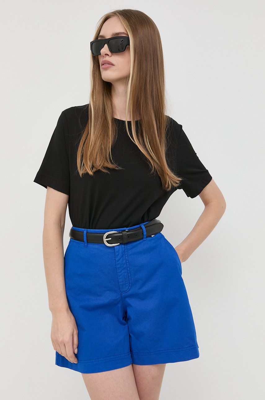 Tričko BOSS Cotton T-Shirt Čierna | 50457259, 0