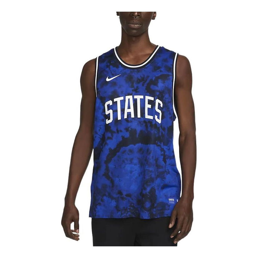Tielko Nike Tie-Dye Graphic Tank Modrá | DN1134-452