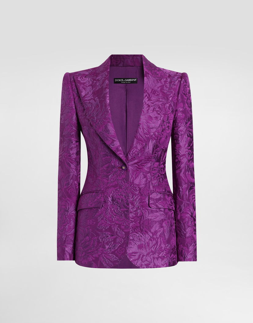 Bunda Dolce & Gabbana Dolce & Gabbana Turlington Brocade Jacket Fialová | F29UCTHJMQOF0571