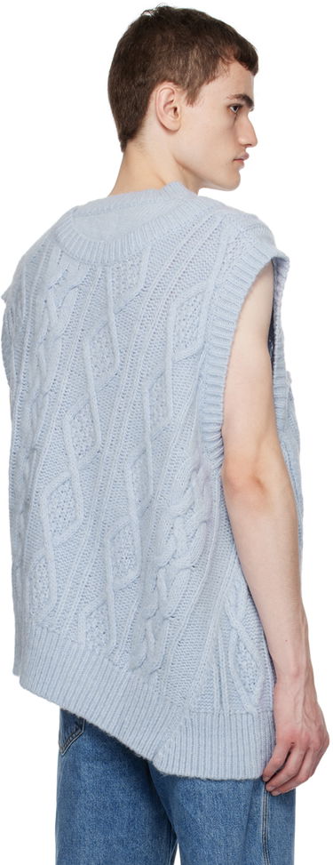 Sveter Feng Chen Wang Feng Chen Wang Layered Cable Knit Vest Modrá | FUF16KT01, 2