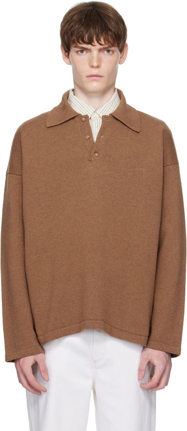 Sveter A.P.C. A.P.C. Manuel Knit Polo Hnedá | WOASB-H23454, 0