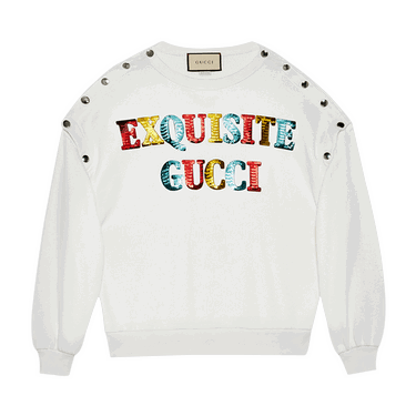 Mikina Gucci Cotton Sweatshirt Biela | 717416 XJEXN 9088, 0