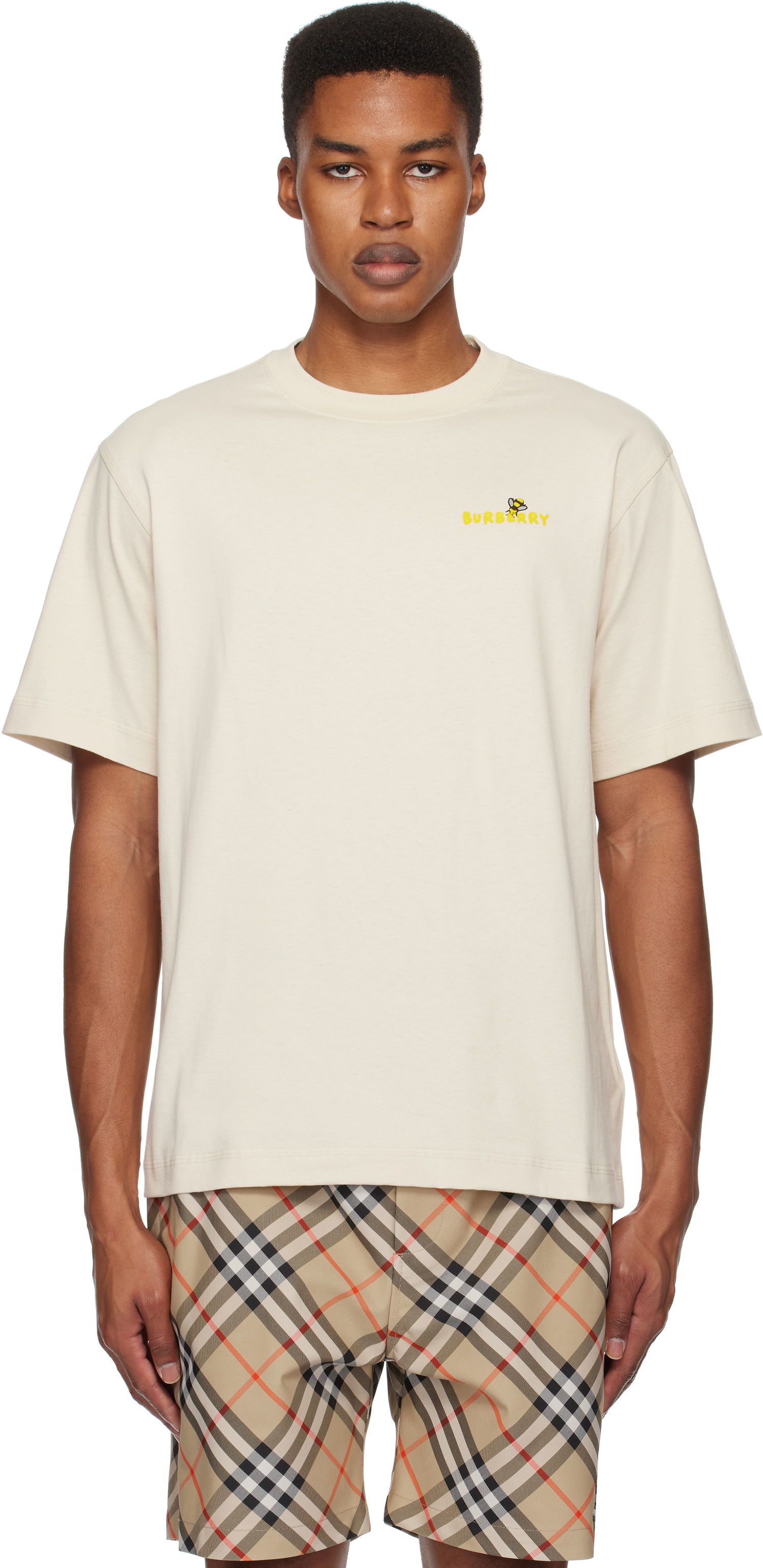 Tričko Burberry Flocked Logo T-Shirt Biela | 8102736, 0